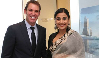 Vidya, Warne bond at Indian film fest of Melbourne